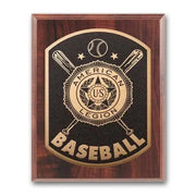 Photocast Plaque - Walnut Finish Crystal House