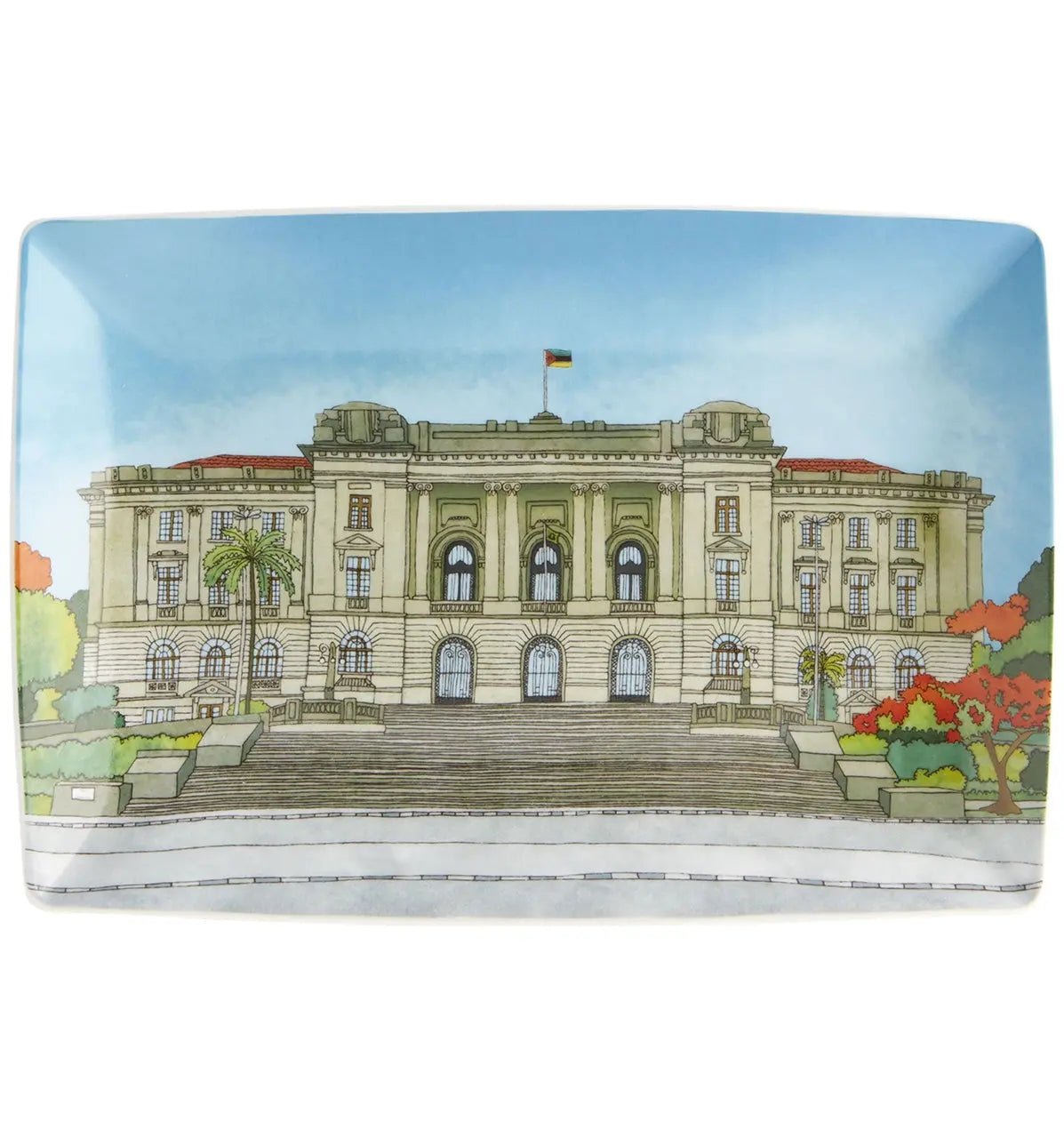 Rectangular plate City Hall - Alma de Maputo - Dinnerware - Vista Alegre Vista Alegre - Crystal House