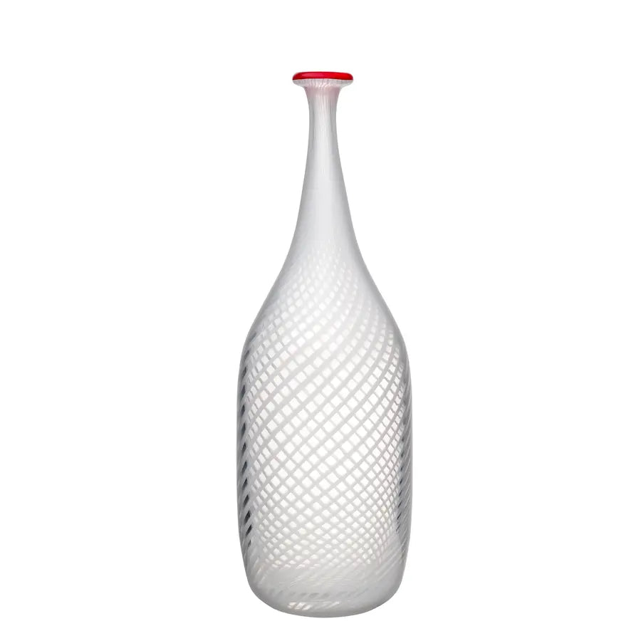 Red Rim bottle Kosta Boda