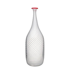 Red Rim bottle Kosta Boda