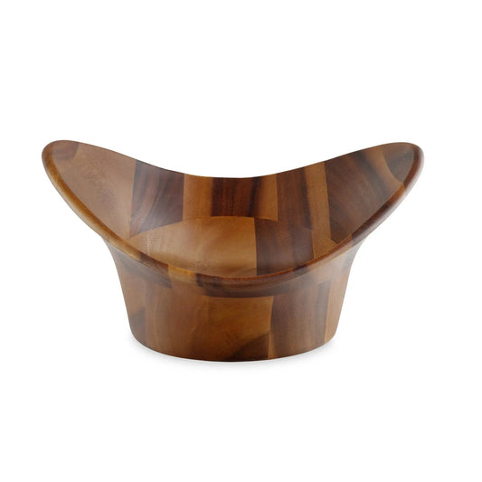 Ripple Salad Bowl  W/ Servers Nambé