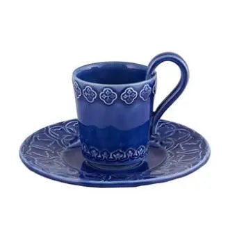 Rua Nova - Coffee Cup & Saucer Indigo Blue Bordallo Pinheiro