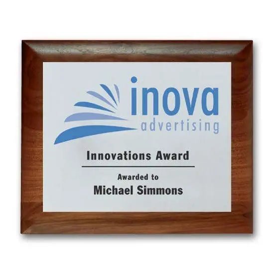 Screenprint Aluminum - Walnut Rolled Edge Crystal House