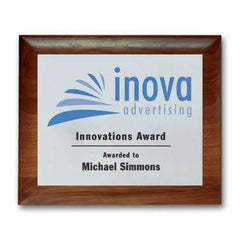 Screenprint Aluminum - Walnut Rolled Edge Crystal House