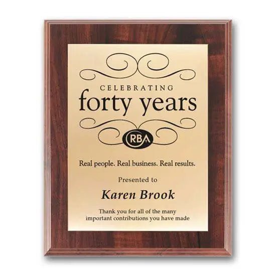 Screenprint Brass - Walnut Finish Crystal House