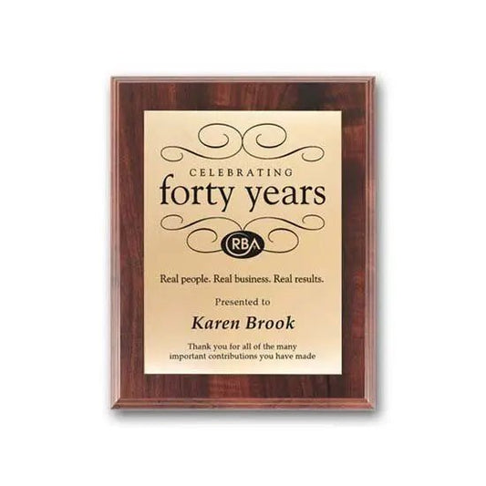 Screenprint Brass - Walnut Finish Crystal House