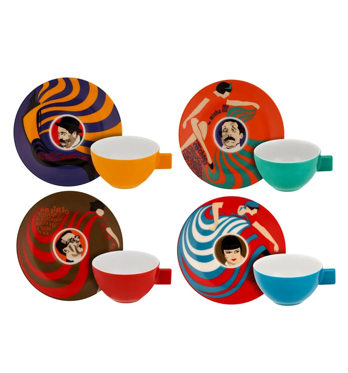 Set 4 Coffe Cups & Saucers - Cinema PortuguÃªs - Dinnerware - Vista Alegre Vista Alegre