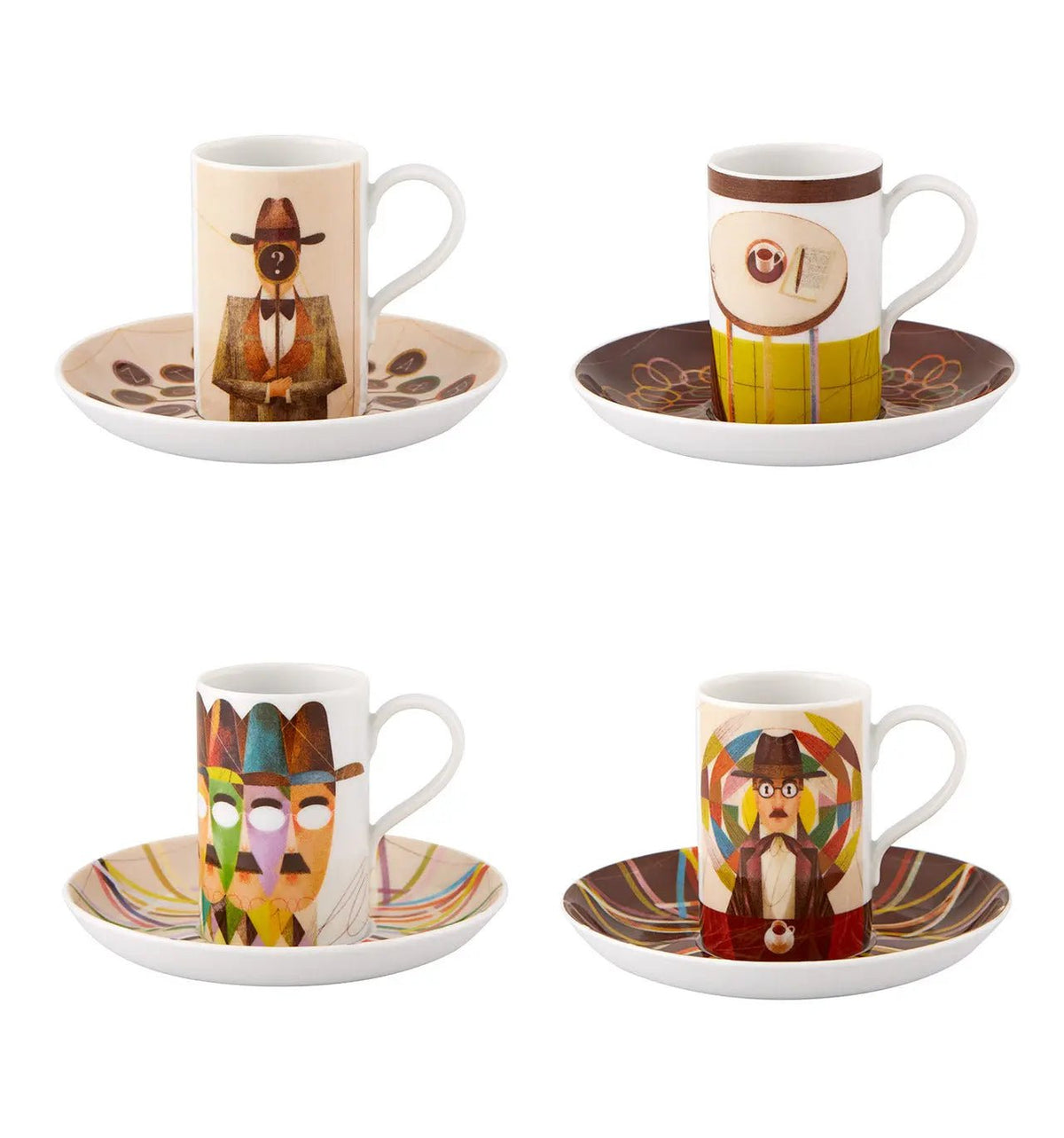 Set 4 Coffee Cups and Saucers - Pessoa GonÃ§alo Viana - Dinnerware - Vista Alegre Vista Alegre