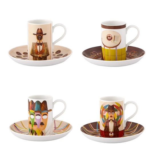 Set 4 Coffee Cups and Saucers - Pessoa GonÃ§alo Viana - Dinnerware - Vista Alegre Vista Alegre