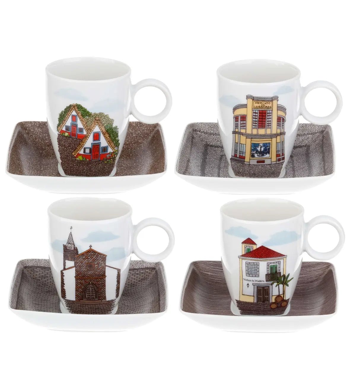 Set 4 Coffee Cups & Saucers - Alma da Madeira - Dinnerware - Vista Alegre Vista Alegre