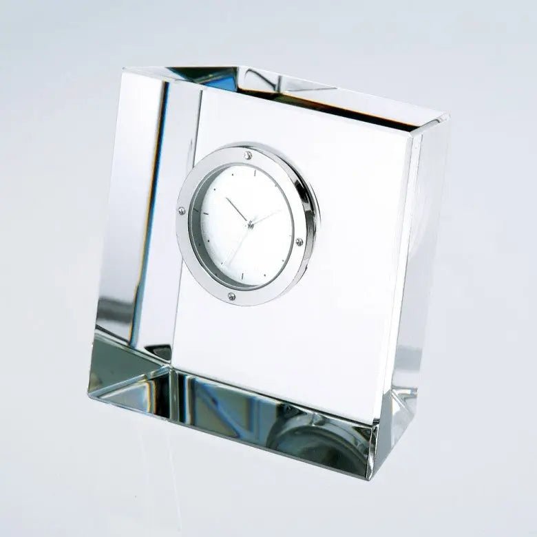 SLANTED BLOCK CLOCK Crystal House - Prism