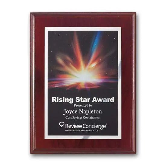 SpectraPrint Plaque - Mahogany Crystal House