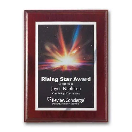 SpectraPrint Plaque - Mahogany Crystal House
