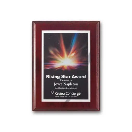 SpectraPrint Plaque - Mahogany Crystal House