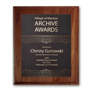 SpectraPrint Plaque - Walnut Cove Edge Crystal House