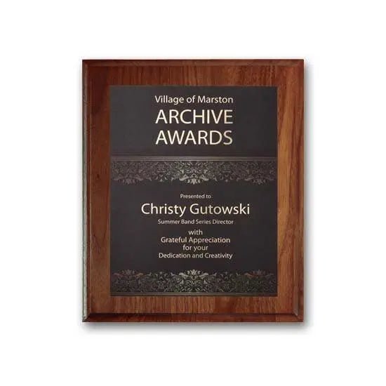 SpectraPrint Plaque - Walnut Cove Edge Crystal House