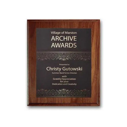 SpectraPrint Plaque - Walnut Cove Edge Crystal House