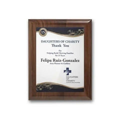 SpectraPrint Plaque - Walnut Piano Finish Crystal House