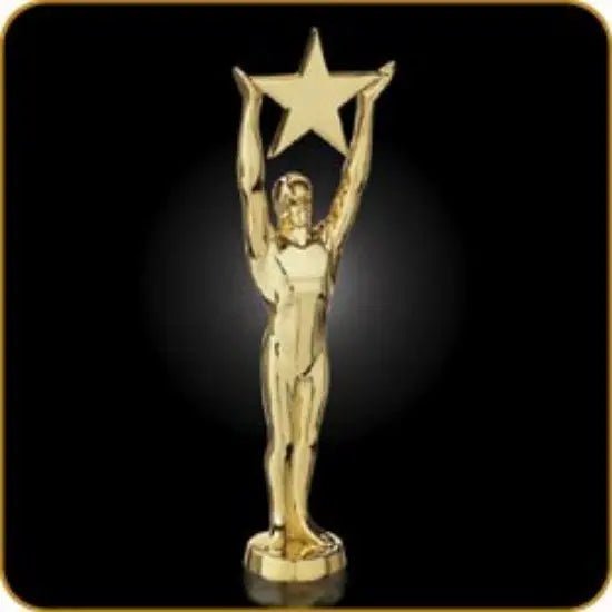Star Achievement (AWARD ONLY) - Gold 11 Â½" Crystal House