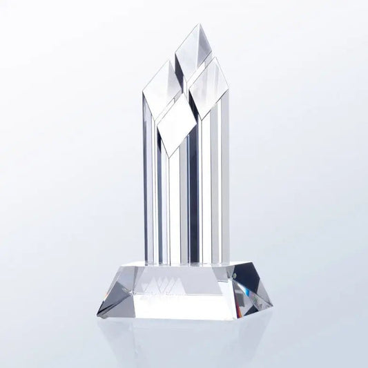 SUPERIOR DIAMOND AWARD - CLEAR SLANT BASE Crystal House - Prism