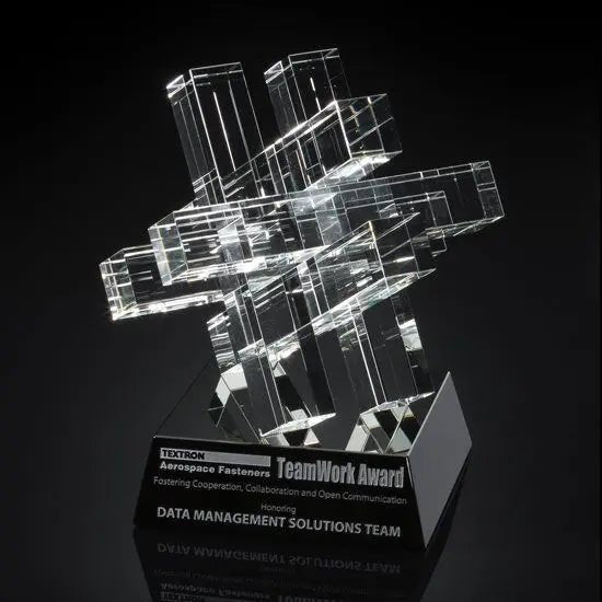 Teamwork Award - Optical Black Crystal House