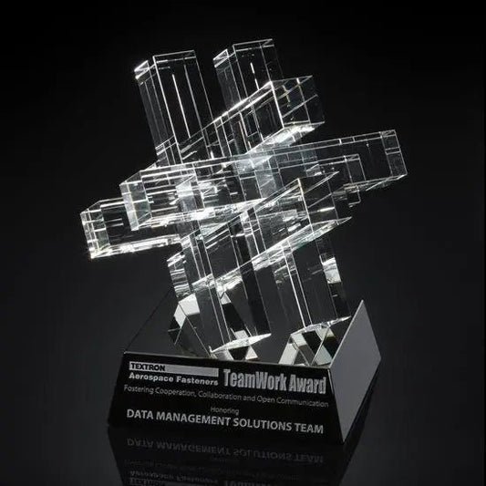 Teamwork Award - Optical Black Crystal House