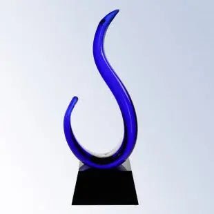 THE BLUE/RED JAY - ART GLASS Crystal House - Prism