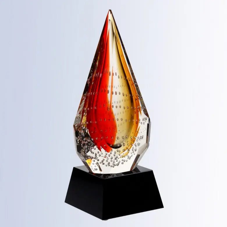 THE RED FLARE - ART GLASS Crystal House - Prism