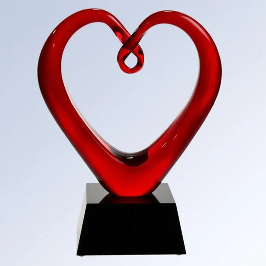 THE WHOLE HEARTED (BLACK/CLEAR BASE) ART GLASS Crystal House - Prism