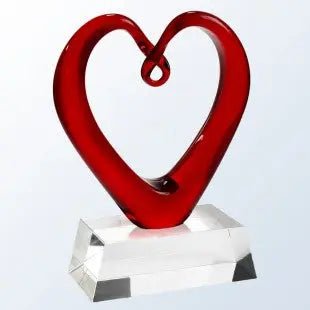 THE WHOLE HEARTED (BLACK/CLEAR BASE) ART GLASS Crystal House - Prism