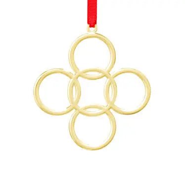 Twelve Days of Christmas: Five Golden Rings Ornament Nambé