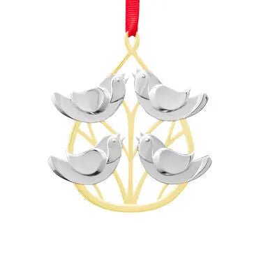 Twelve Days of Christmas: Four Calling Birds Ornament Nambé