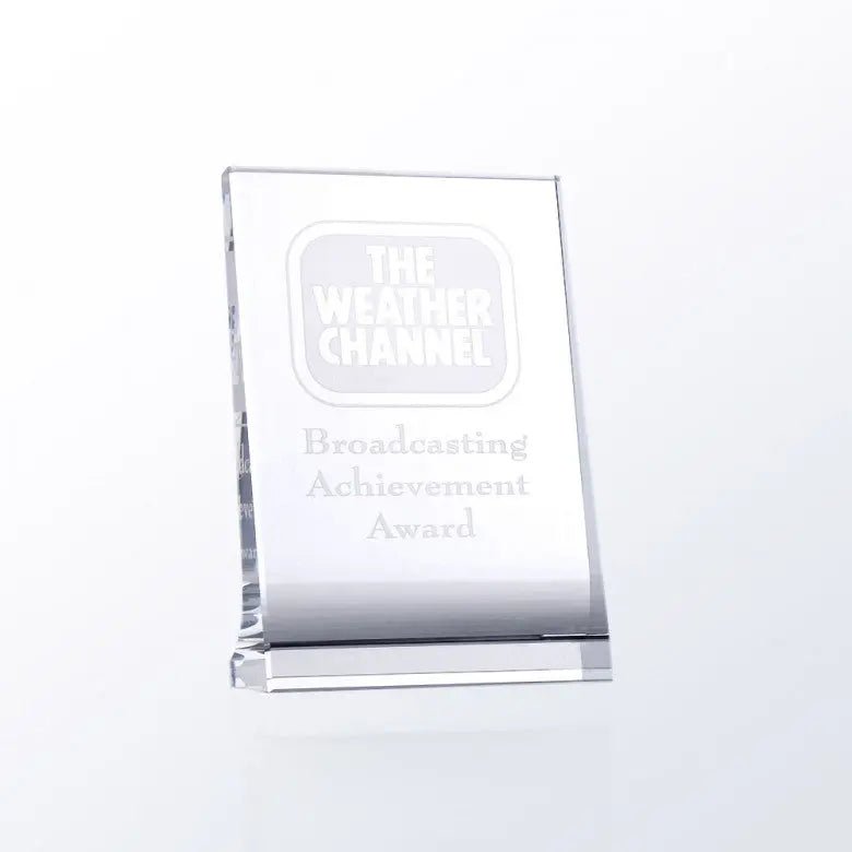 VERTICAL PLAQUE (CURVED BACK) Crystal House - Prism