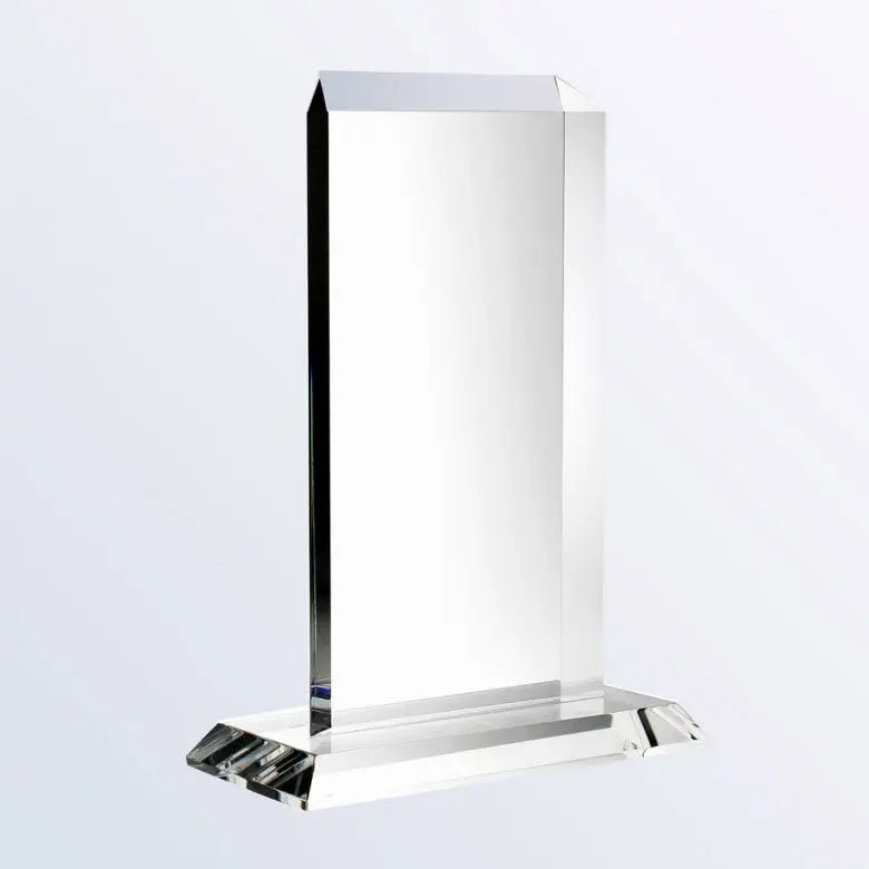 VERTICAL RECTANGLE PLAQUE W/ BASE Crystal House - Prism