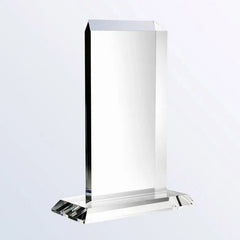VERTICAL RECTANGLE PLAQUE W/ BASE Crystal House - Prism