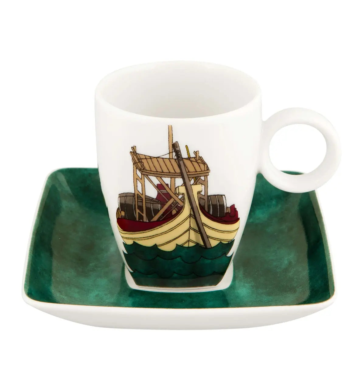 ALMA DO PORTO COFFEE CUP& SAUCER BARCO RABELO