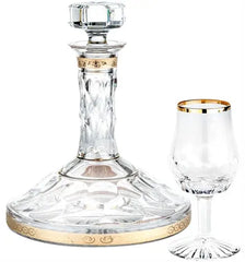 CASE WITH SHIPÂ´S DECANTER AND 2 CORDIALS - S. CARLOS