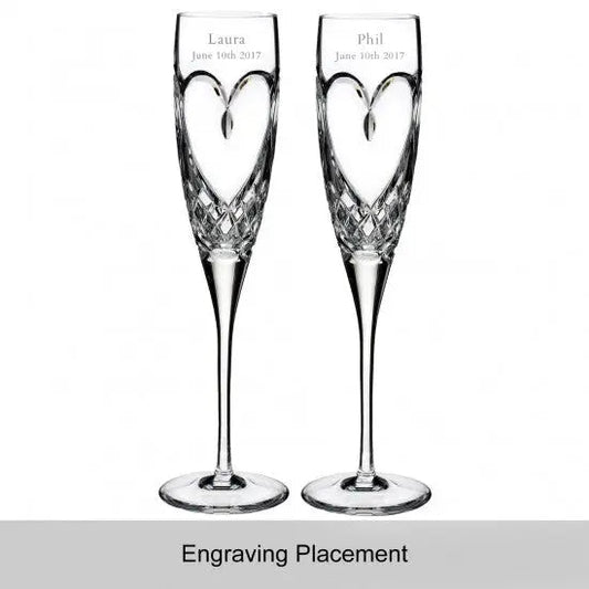 Waterford Love True Love Flute - Pair Waterford - Crystal House