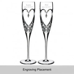 Waterford Love True Love Flute - Pair Waterford - Crystal House