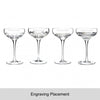 Mixology Assorted Clear Champagne Coupe, Set of 4