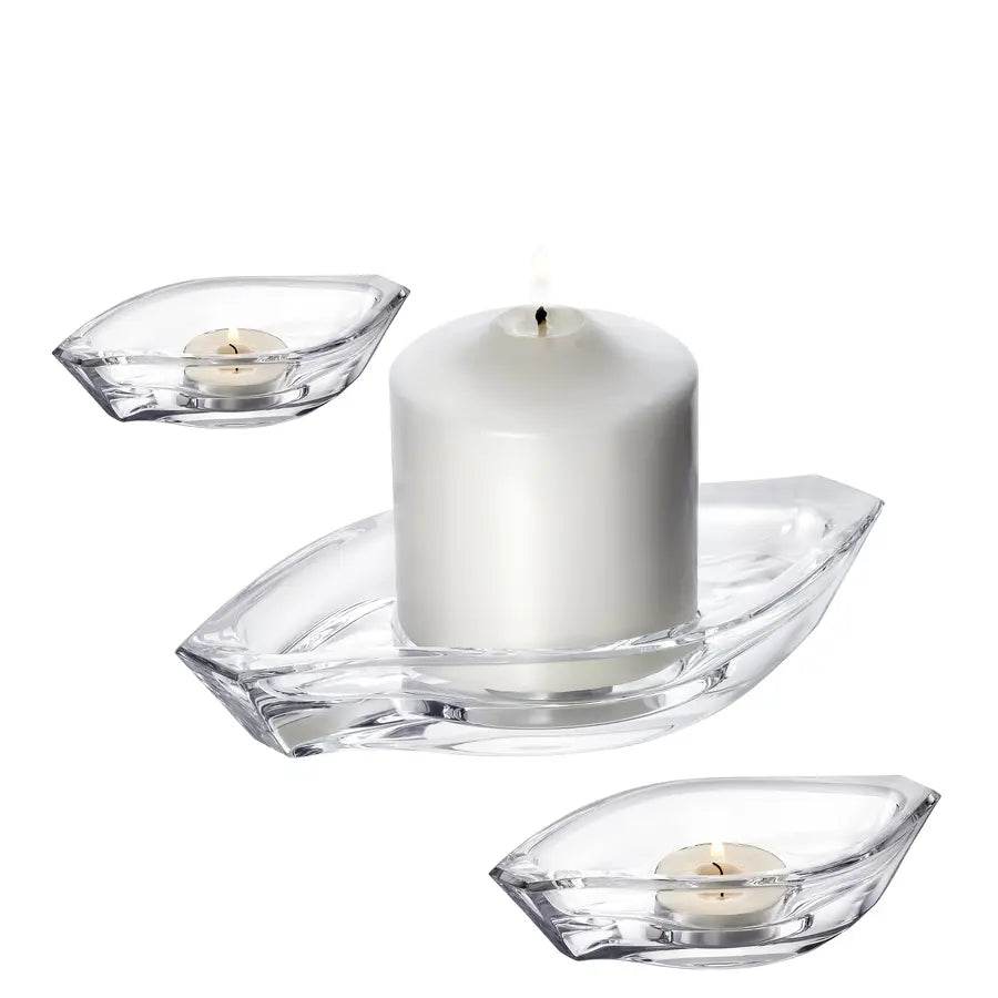 Wave 3 piece votive Orrefors