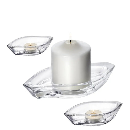 Wave 3 piece votive Orrefors