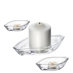 Wave 3 piece votive Orrefors