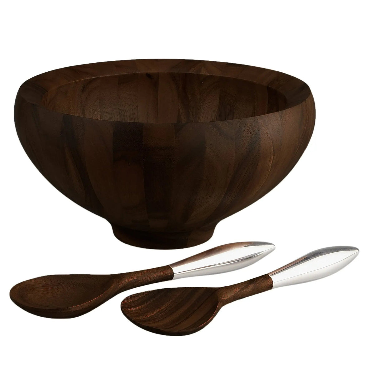 Yaro Salad Bowl w/ Servers - Espresso Nambé